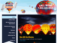 Tablet Screenshot of floridaballooning.com